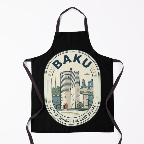 Item preview, Baku Azerbaijan City of Winds Vintage Travel Emblem designed and sold by k3rstman1.