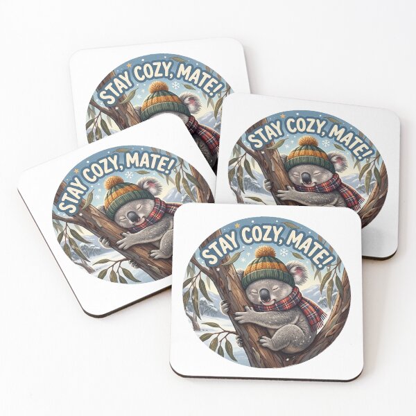 Item preview, Stay Cozy Mate Funny Australian Winter Koala Aussie Winter Humor Slang designed and sold by Yellowriversss.