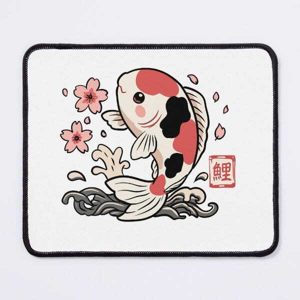Item preview, Cute Koi Fish with Sakura | Kawaii Japanese Art Sticker designed and sold by Dospart.