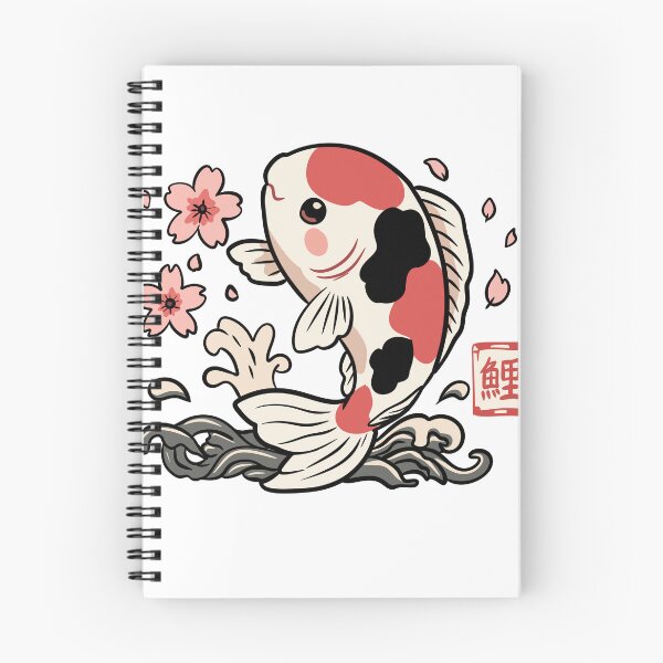 Item preview, Cute Koi Fish with Sakura | Kawaii Japanese Art Sticker designed and sold by Dospart.