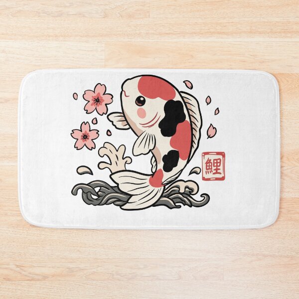 Item preview, Cute Koi Fish with Sakura | Kawaii Japanese Art Sticker designed and sold by Dospart.