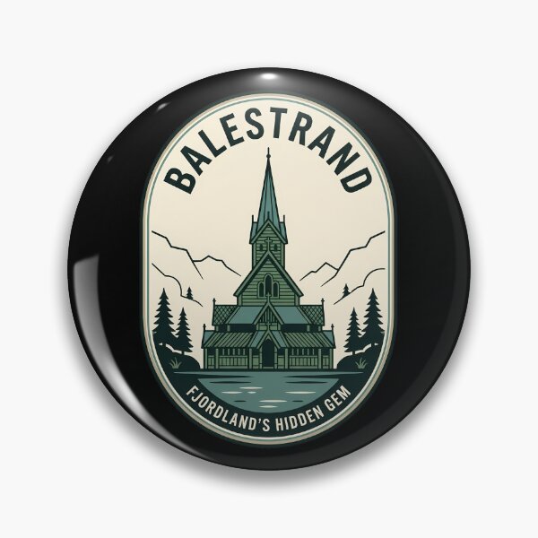 Item preview, Balestrand Norway Vintage Travel Emblem Stave Church designed and sold by k3rstman1.