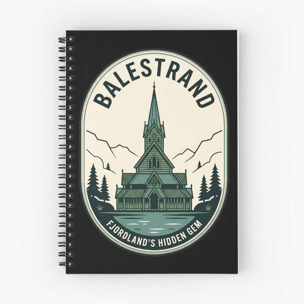 Item preview, Balestrand Norway Vintage Travel Emblem Stave Church designed and sold by k3rstman1.