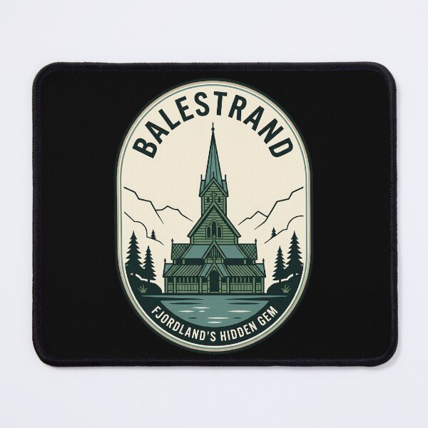 Item preview, Balestrand Norway Vintage Travel Emblem Stave Church designed and sold by k3rstman1.