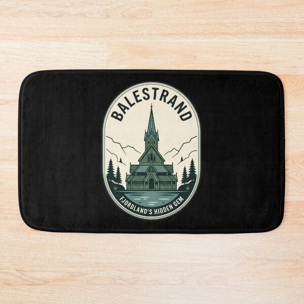 Item preview, Balestrand Norway Vintage Travel Emblem Stave Church designed and sold by k3rstman1.