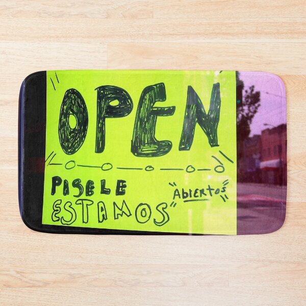 Item preview, Open Pasele Estamos Abiertos - Mission District Sign designed and sold by missioncreek.