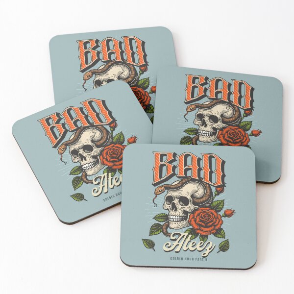 Item preview, Bad ATEEZ skull atiny designed and sold by Morcawork.