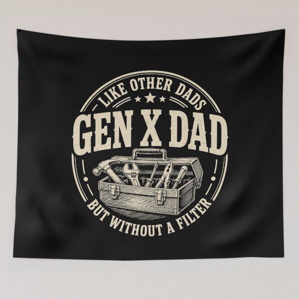 Item preview, Gen X Handyman Dad Without a Filter Funny Toolbox Humor designed and sold by JasKei-Designs.