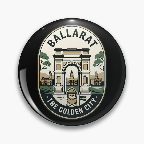 Item preview, Ballarat Australia Vintage Travel Emblem Golden City designed and sold by k3rstman1.