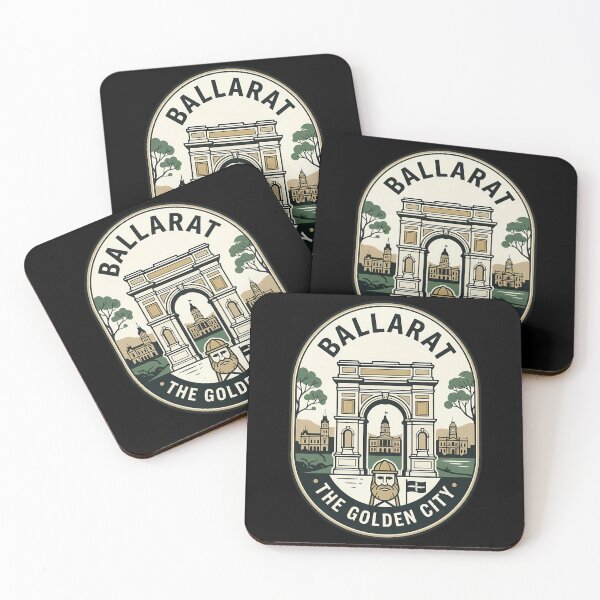 Item preview, Ballarat Australia Vintage Travel Emblem Golden City designed and sold by k3rstman1.