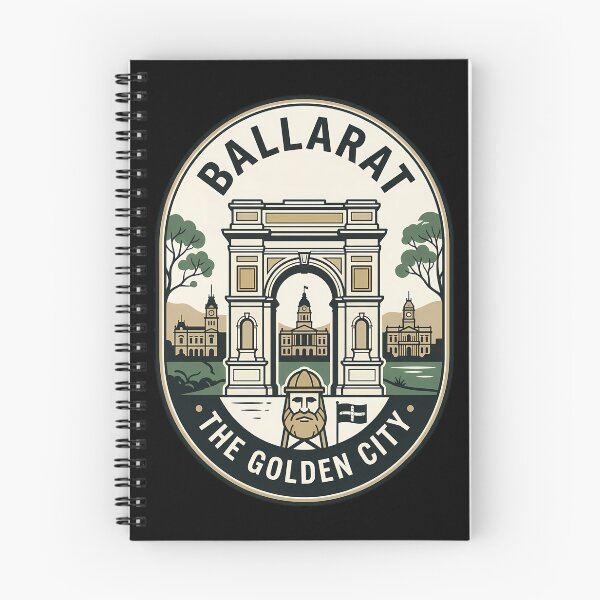 Item preview, Ballarat Australia Vintage Travel Emblem Golden City designed and sold by k3rstman1.