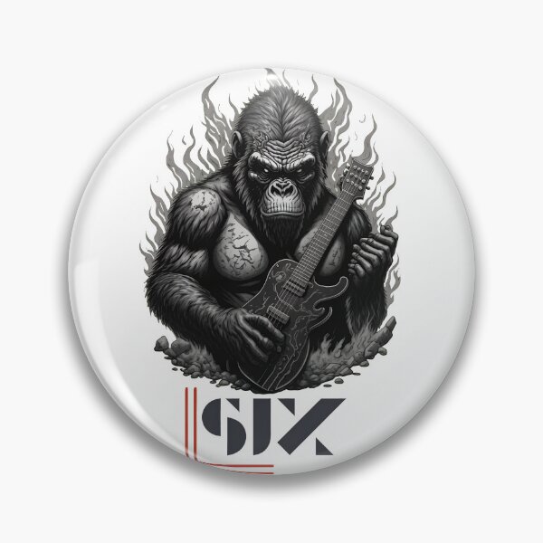 Item preview, Primate Rock Musician Fire designed and sold by KenColwill.