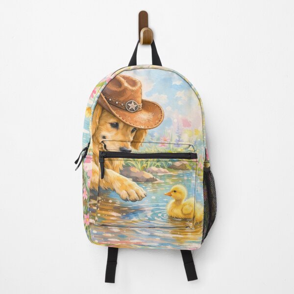 Item preview, Golden Retriever Cowboy and Little Duckling designed and sold by M-Y-A-R-T-.