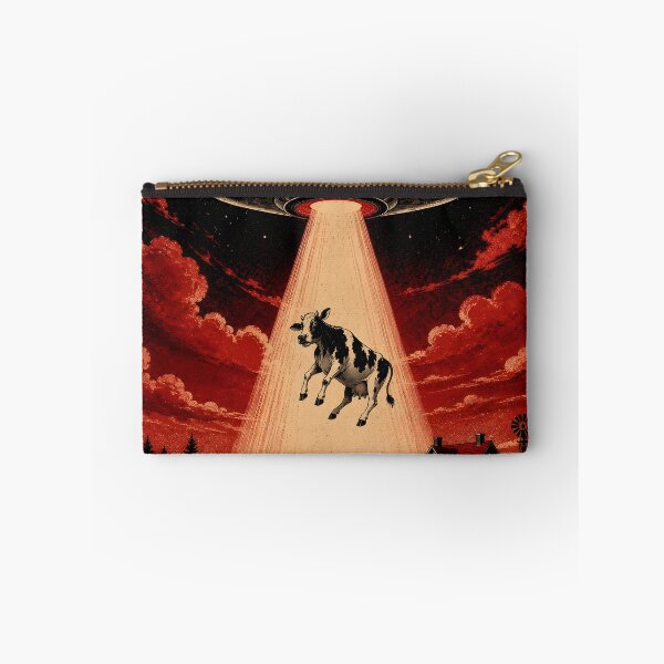 Item preview, UFO, cow, and a very dramatic red sky designed and sold by Erlin Rudho.