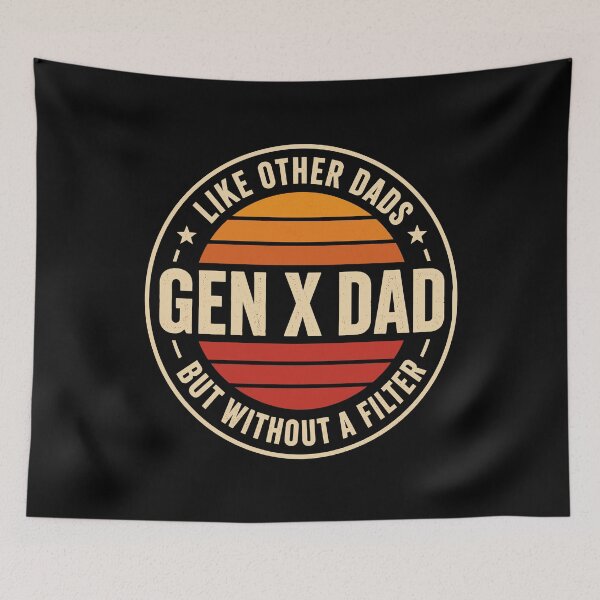Item preview, Like Other Dads Gen X Dad Without a Filter Retro Sunset designed and sold by JasKei-Designs.