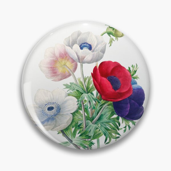 Item preview, Anemone Flowers Bouquet Botanical Illustration designed and sold by TheRetroArtRoom.