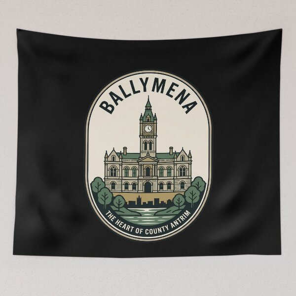 Item preview, Ballymena Northern Ireland Vintage Travel Emblem designed and sold by k3rstman1.