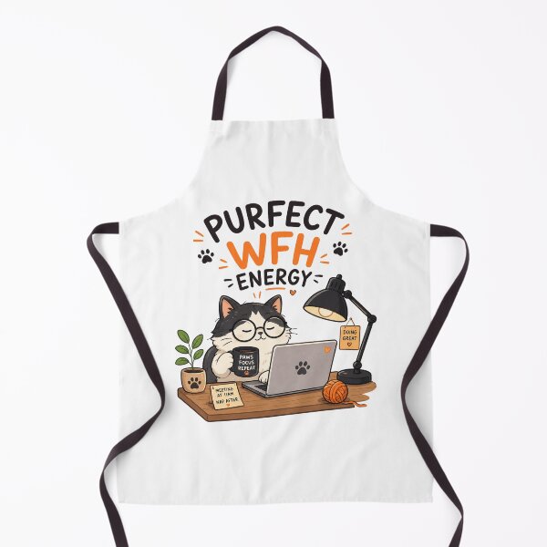 Item preview, Purfect WFH Energy Funny Cat Working From Home Coffee Paws Focus Repeat designed and sold by SHREE ART STUDIO.