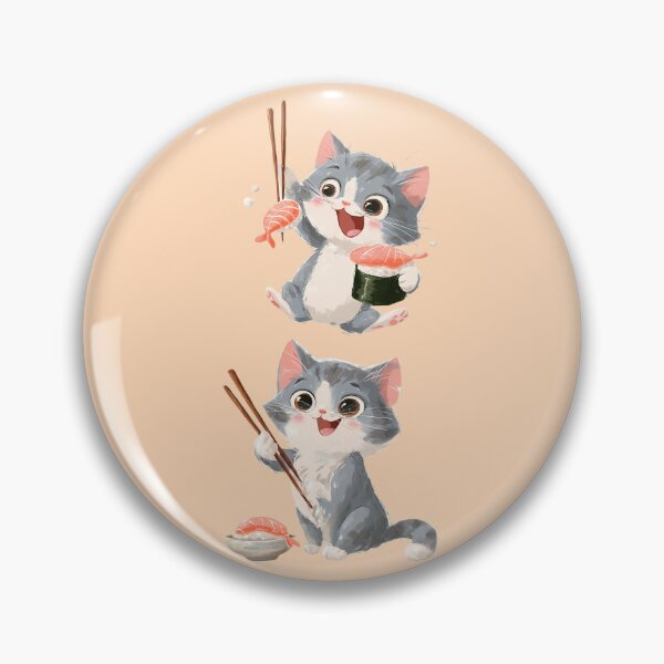 Item preview, ​Happy Sushi Kittens Cute Kawaii Anime Art designed and sold by jo-e-basta.