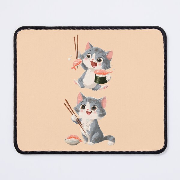 Item preview, Happy Sushi Kittens Cute Kawaii Anime Art designed and sold by jo-e-basta.