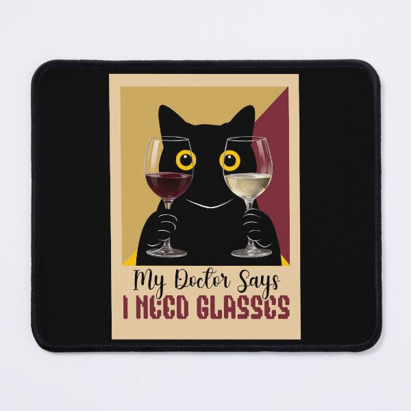 Item preview, My Doctor Says I Need Glasses Vintage Funny Cat designed and sold by PurrfectHome.