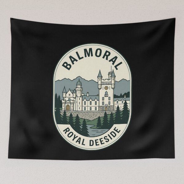 Item preview, Balmoral Castle Royal Deeside Vintage Travel Emblem designed and sold by k3rstman1.