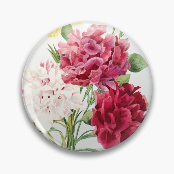Item preview, Carnation Flowers Botanical Illustration designed and sold by TheRetroArtRoom.