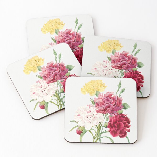 Item preview, Carnation Flowers Botanical Illustration designed and sold by TheRetroArtRoom.
