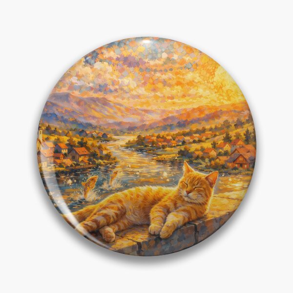 Item preview, Lazy Country Basking Cat designed and sold by M-Y-A-R-T-.