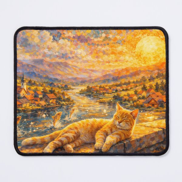 Item preview, Lazy Country Basking Cat designed and sold by M-Y-A-R-T-.