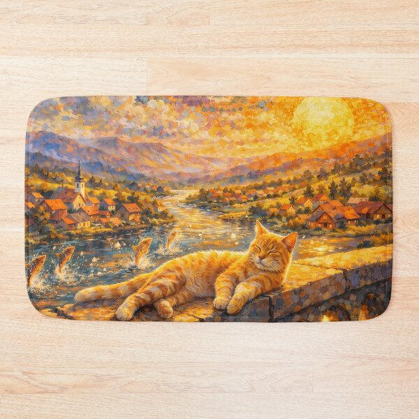 Item preview, Lazy Country Basking Cat designed and sold by M-Y-A-R-T-.