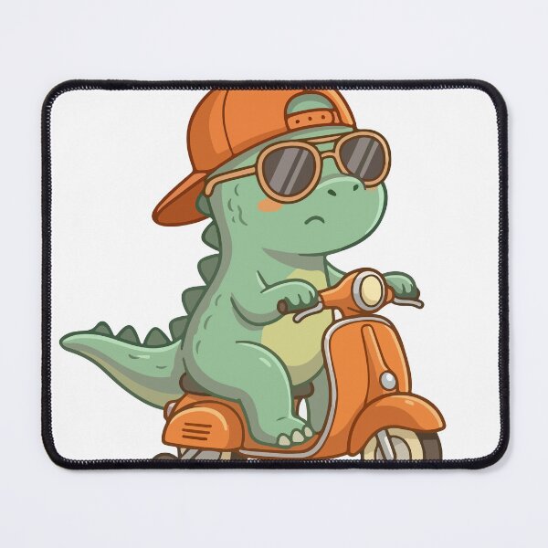Item preview, Funny T-Rex Dinosaur Riding a Matic Scooter - Cute Dino Cartoon designed and sold by KAISANart.