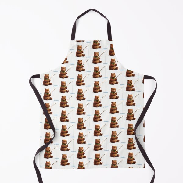Item preview, bear fishing with happy designed and sold by junkeshop66.