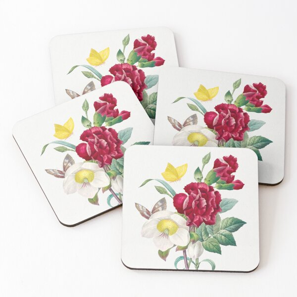Item preview, Hellebore and Carnation Flowers Botanical Illustration designed and sold by TheRetroArtRoom.