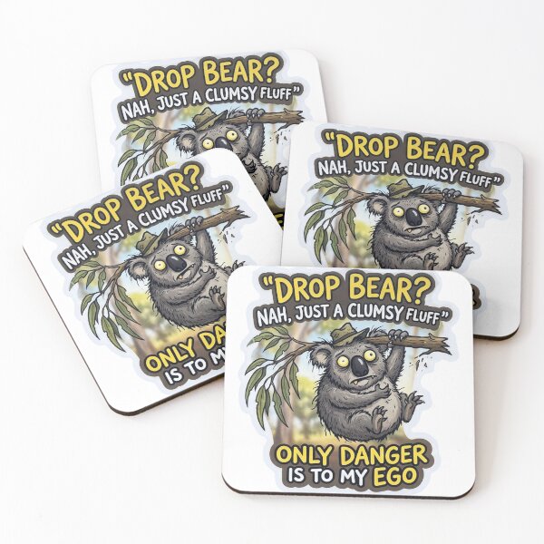 Item preview, Drop Bear Funny Australian Nah Just A Clumsy Koala Funny Aussie Slang Myth Humor designed and sold by Yellowriversss.