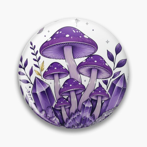 Item preview, Witchy Mushroom and Crystals Sticker | Mystical Boho Moon Phase Vinyl Decal designed and sold by LittleMushroomGarden.