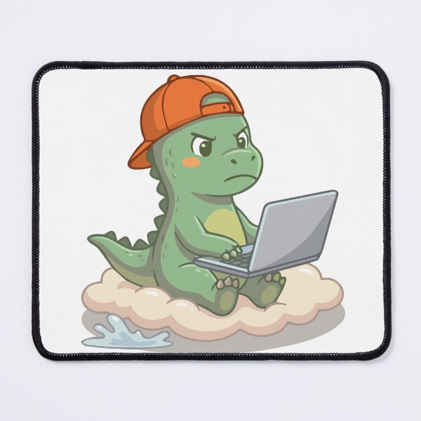 Item preview, IT-Rex - Pixel Dinosaur with Computer / Laptop designed and sold by KAISANart.