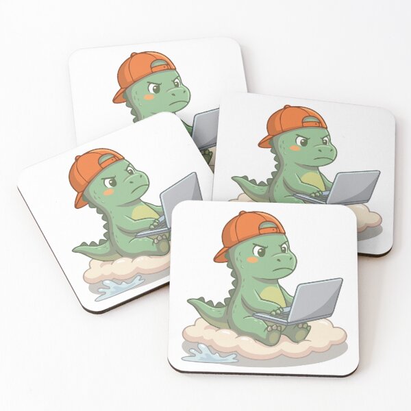 Item preview, IT-Rex - Pixel Dinosaur with Computer / Laptop designed and sold by KAISANart.