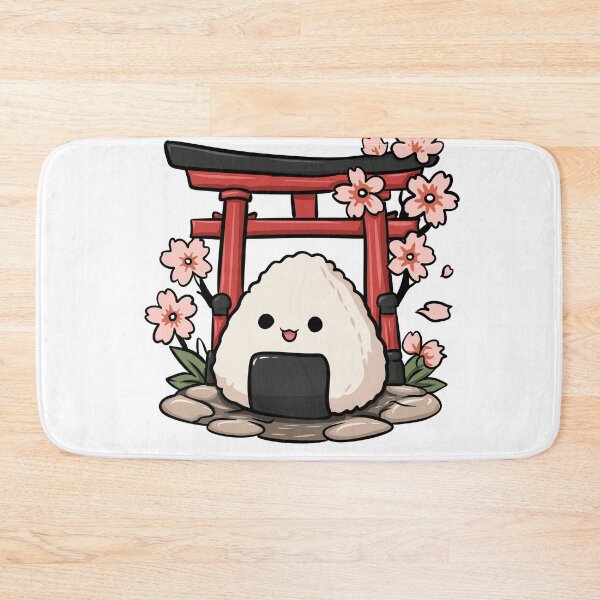 Item preview, Cute Kawaii Onigiri under Torii Gate | Japanese Rice Ball Sticker designed and sold by Dospart.