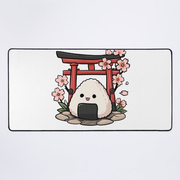 Item preview, Cute Kawaii Onigiri under Torii Gate | Japanese Rice Ball Sticker designed and sold by Dospart.