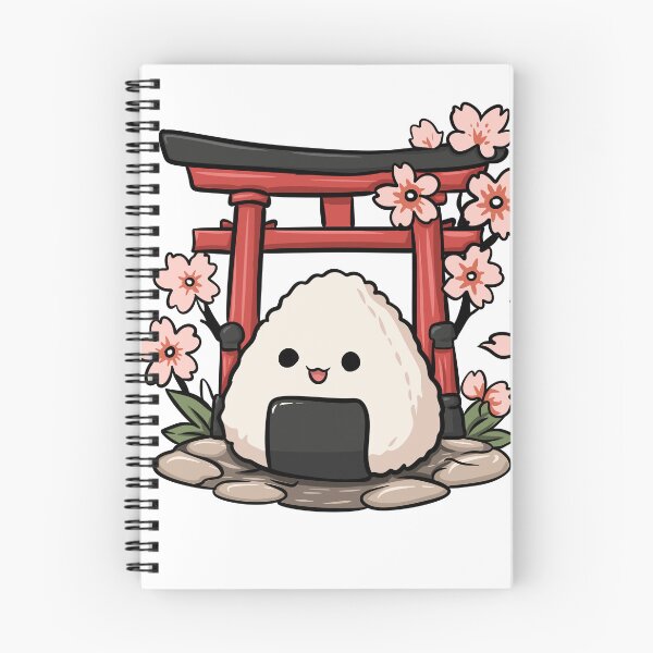 Item preview, Cute Kawaii Onigiri under Torii Gate | Japanese Rice Ball Sticker designed and sold by Dospart.