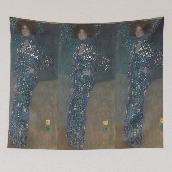 Item preview, Emilie Floge Portrait in Ornamental Blue Gown designed and sold by artofuniverse.