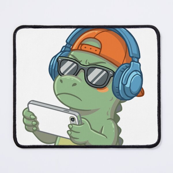 Item preview, Cute T-Rex Gaming Dinosaur With Smartphone designed and sold by KAISANart.