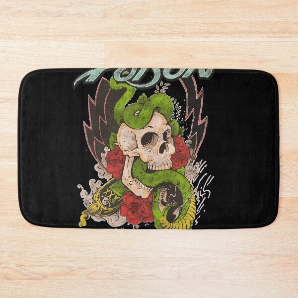 Item preview, Distressed Skull Snake Floral Tattoo Style Print designed and sold by ARTBYKTANA.
