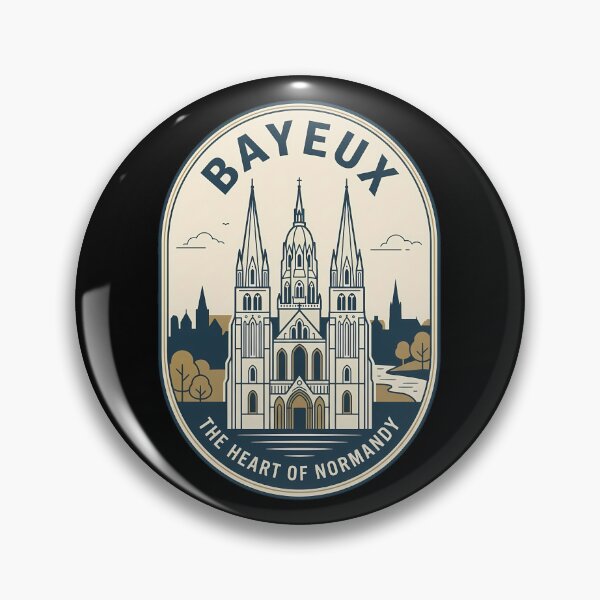 Artikelvorschau, Bayeux Normandie Frankreich Vintage Reiseemblem entworfen und verkauft von k3rstman1.