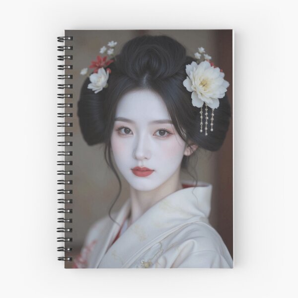 Item preview, Pearl Grace Elegant White Maiko Portrait designed and sold by SEIMEI2025.
