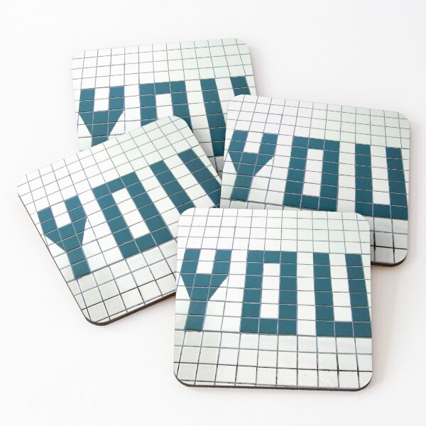 Item preview, YOU - Blue Tile Mosaic Typography designed and sold by missioncreek.