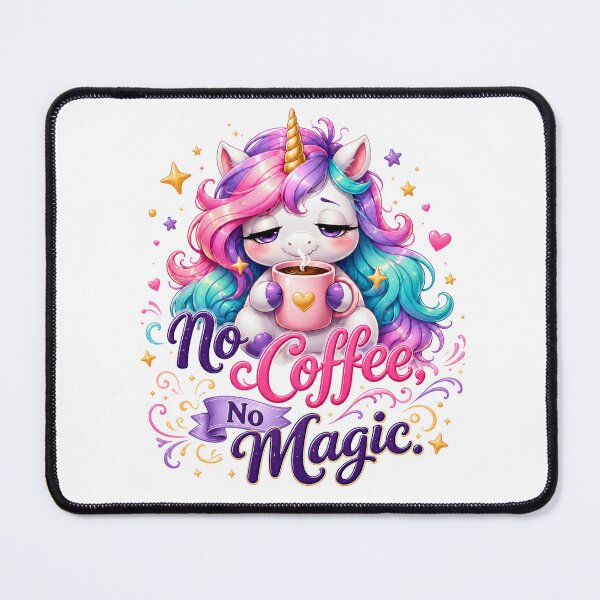 Item preview, Sleepy Unicorn Needs Coffee designed and sold by Tinosshop.