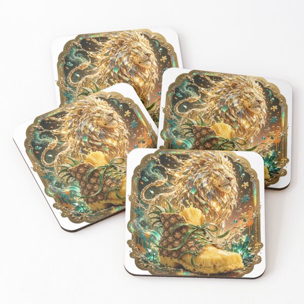 Item preview, Pineapple Lion Holographic Fantasy Footwear Sticker designed and sold by Imaginarium of Chaos falcon88 .