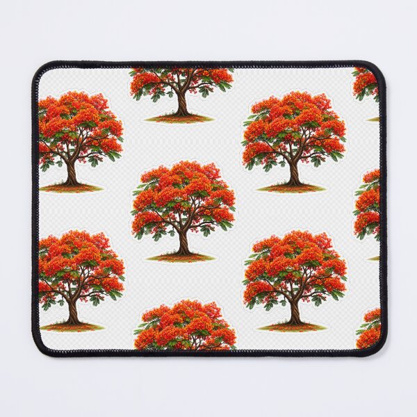 Item preview, Radiant Flame Tree in Full Bloom | Vibrant Nature Illustration designed and sold by FAZ-DESIGNS.